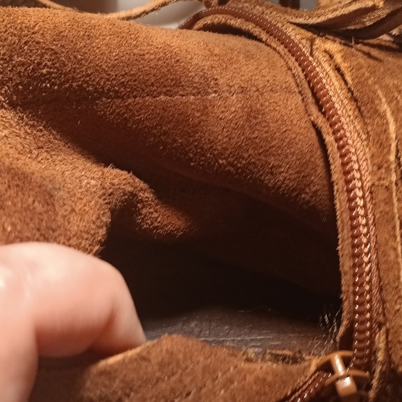 Minnetonka Fringe Brown Women's Boots Size 7 - Picture 12 of 16